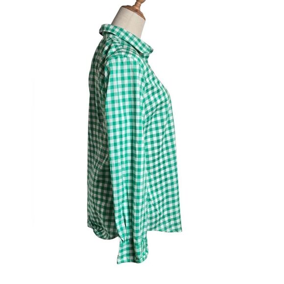 J. Crew Green and White Gingham Checked Button Down Shirt - Picture 3 of 8